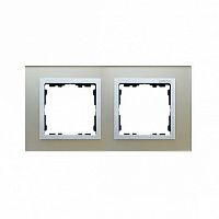 Рамка 2 поста 82, серебристый | код. 82927-62 | Simon