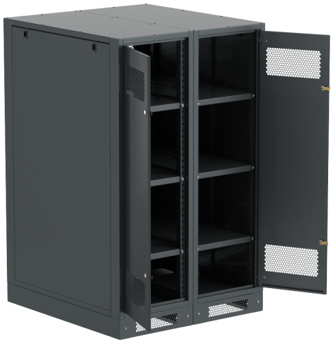 ITK LINEA B Шкаф (пустой) 1450х900мм дверь двуст. мет. чер. | код LB05-14H99-2M | ITK by IEK