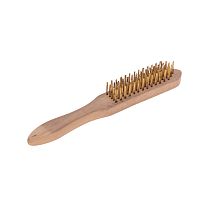 Щетка по металлу с деревянной ручкой, 5 рядов, 280мм KRANZ | код KR-91-1258 | KRANZ