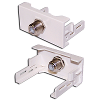 Вставка Mosaic 22.5x45 с RF-адаптером F-81, белая | код LAN-WA-LP-RF-WH | LANMASTER