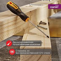 Отвертка шлицевая SL3х100 мм, двухкомпонентная рукоятка | код 12-6421 | REXANT