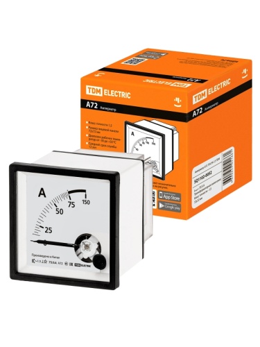Амперметр А72 75А/5А-1,5 TDM | код SQ1102-0052 | TDM Амперметр А72 75А/5А-1,5 TDM | код SQ1102-0052 | TDM