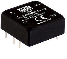 Источник питания DC-DC, 20Вт, Uвх=9…36B, Uвых=5В/4А, рег. вых=±10%Uном, вход дист. управл., изоляция 1500В DC, в корпусе 25.4х25.4х10.2мм, -40С…+85С | код SKMW20F-05 | MeanWell