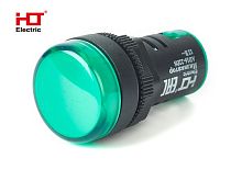 Лампа AD16-22DS(LED)матрица d22мм зеленый 12В IP40 HLT | код 085-06-15 | HLT