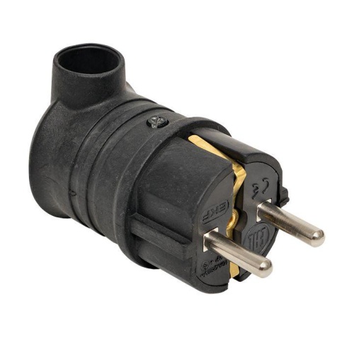 Вилка угловая каучуковая 230В 2P+PE 16A IP44 PRO | код RPS-017-16-230-44-r | EKF Вилка угловая каучуковая 230В 2P+PE 16A IP44 PRO | код RPS-017-16-230-44-r | EKF