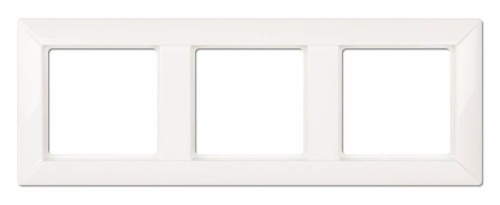 Рамка 3-местная для вертикальной и горизонтальной установки. Серия- Eco Profi. Материал- термопласт. Цвет- белый | код EP483WW | JUNG