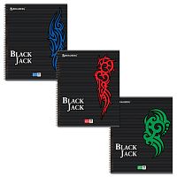 Тетрадь А5, 96 л., BRAUBERG, гребень, клетка, выборочный лак, БЛЭК ДЖЭК , 401850 | код 401850 | BRAUBERG