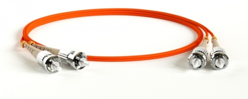 Патч-корд волоконно-оптический (шнур) MM 62.5/125 ST-ST 2 мм duplex LSZH 50 м, Hyperline FC-D2-62-ST/PR-ST/PR-H-50M-LSZH-OR | код 242783 | Hyperline