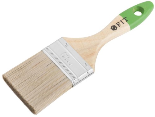 Кисть флейцевая "Микс" смешанная натуральная и искусственная щетина деревянная ручка 2. 5дюйм (63мм) FIT 01196 фото 2 Кисть флейцевая "Микс" смешанная натуральная и искусственная щетина деревянная ручка 2. 5дюйм (63мм) FIT 01196 фото 2