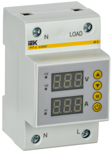 Реле напряжения и тока РНТ-д однофазное 54мм 40А IEK | код IVC31-1-40 | IEK