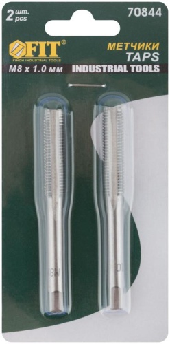Метчики метрические, легированная сталь, набор 2 шт М8х1.0 мм | код 70844 | FIT фото 3