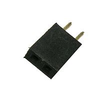 Гнездо для плат 2.54 мм RUICHI PBS-1x02 (PBS-02) шаг 2.54 мм, 2 контакта | код 58344 | Ruichi