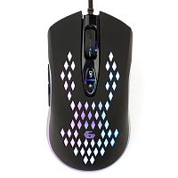 Мышь игровая Gembird MG-580, USB, чёрн, 3200DPI, 7 кн., RGB, каб. тканевый 1.8 м | код MG-580 | Gembird