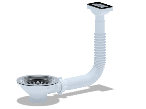 Перелив для мойки 3 1/2' с прямоугольным горизонтальным корпусом | код N310 | АНИ пласт Перелив для мойки 3 1/2' с прямоугольным горизонтальным корпусом | код N310 | АНИ пласт