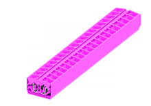 254359 Клемма TB 2-2 проходная промежут. фронт. подключение, сеч. 2.5мм2, розов. , шт | код 254359 | SUPU
