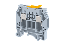 Клеммапроходная винтовая 6 мм2, с размыкателем, на 2 подключения, серая KUDT6(G) | код 1104120000 | Elmex