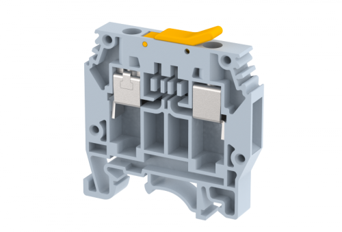 Клеммапроходная винтовая 6 мм2, с размыкателем, на 2 подключения, серая KUDT6(G) | код 1104120000 | Elmex Клеммапроходная винтовая 6 мм2, с размыкателем, на 2 подключения, серая KUDT6(G) | код 1104120000 | Elmex