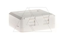 Розетка накладная 2хRJ45 UTP кат.5е, 2 порта, наружная установка, 60х69х26мм | код ST0FP21001U5 | Toten