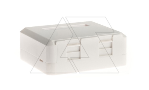 Розетка накладная 2хRJ45 UTP кат.5е, 2 порта, наружная установка, 60х69х26мм | код ST0FP21001U5 | Toten