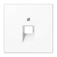 Накладка для 1-ой телефонной/компютерной розетки IAE/UAE (1 x 8-пол.) Серия LS990 Материал- термопласт Цвет- белый | код LS969-1UAWW | JUNG