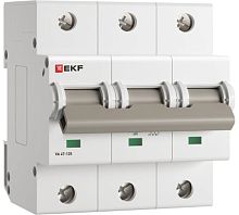 Автоматический выключатель ВА 47-125 3P 20А (D) 15кА PROXIMA EKF | код mcb47125-3-20D | EKF
