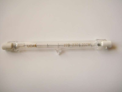 Лампа галогенная КГ 220-230-200 200Вт линейная R7s 3200К 230В (24) Лисма 350194000