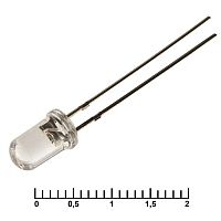 Светодиод RUICHI 5RBWC, 8000 мКД, 3,4 В, угол излучения 15 градусов | код 87523 | Ruichi