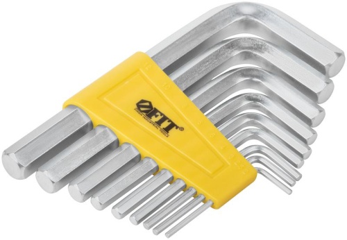 Ключ шестигранный 2-12мм в пластик. держателе CrV сталь (уп.9шт) FIT 64187 фото 2