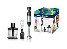 Блендер ELX-BS02-C72 набор: измельчитель; венчик 700Вт 220-240В серебр.-черн. | код 13441 | Ergolux