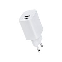Сетевое зарядное устройство REXANT USB + Type-C, 5V, 2.4 A, белое | код 16-0296 | REXANT