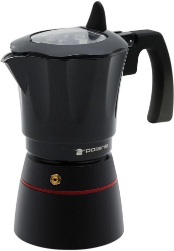 Кофеварка Polaris Pro collection 6C 0.3л алюминий черный (017226) | код 1925045 | POLARIS