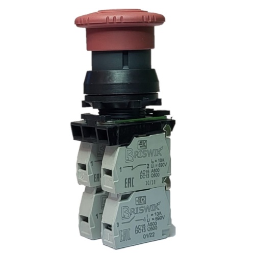 Выключатель Briswik КЕ 142/8м красный 1но+2нз Гриб с фикс IP66 УХЛ2 10А | код aZ-PG-6Ai-0233 | Briswik Выключатель Briswik КЕ 142/8м красный 1но+2нз Гриб с фикс IP66 УХЛ2 10А | код aZ-PG-6Ai-0233 | Briswik