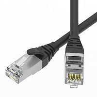 Патч-корд экранированный SLIM CAT6 U/FTP 4х2, 28 AWG, LSZH, чёрный, 1м | код RN6UF4510BK-28 | DKC