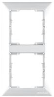 Candela - Рамка 2 поста, к механизмам серии 21, вертикальный монтаж, белый | код 2125-800-2201 | Mutlusan