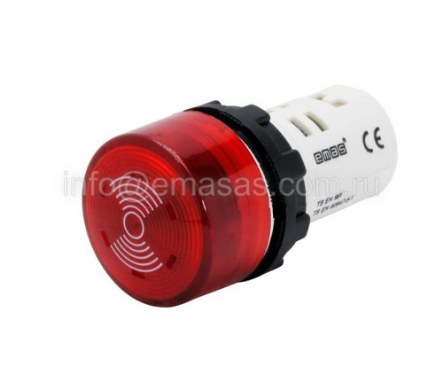 Моноблочный зуммер с подсветкой 24 В пост./переменного тока | код MBZS024S | EMAS