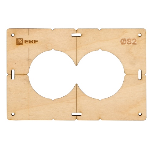 Шаблон для подрозетников c 2 отв, диам, 82 мм Expert | код sh-d82-2 | EKF Шаблон для подрозетников c 2 отв, диам, 82 мм Expert | код sh-d82-2 | EKF