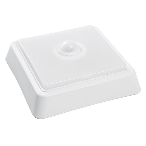 Светильник светодиодный ДБО-10w с датчиком 6500К 800Лм квадратный белый | код 41799 | Feron