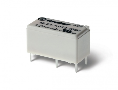 Субминиатюрное электромеханическое реле, монтаж на печатную плату, 1NO 6A, контакты AgSnO2, катушка 24В DC (чувствит.), влагозащита RTIII | код 322170244300 | FINDER