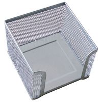 Подставка для бумажного блока BRAUBERG Germanium металлическая, 78*105*105 мм, серебристая, 231945 | код 231945 | BRAUBERG