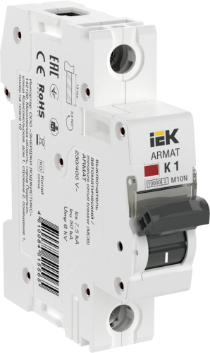 ARMAT Авт. выкл. M10N 1P K 1А IEK | код AR-M10N-1-K001 | IEK ARMAT Авт. выкл. M10N 1P K 1А IEK | код AR-M10N-1-K001 | IEK