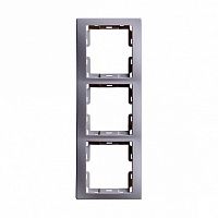 Рамка 3 поста КВАРТА, вертикальная, белый | код. EMK31-K01-DM | IEK