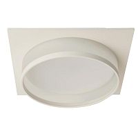 Светильник ДВО-25w GX70 без лампы квадратный белый | код 51095 | Feron