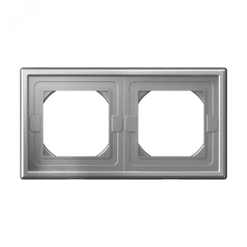 Рамка 2-м ArtGallery IP44 алюм. | код GAL440302 | Systeme Electric