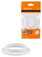 Кольцо для патрона Е27, термостойкий пластик, белый, TDM | код SQ0335-0162 | TDM