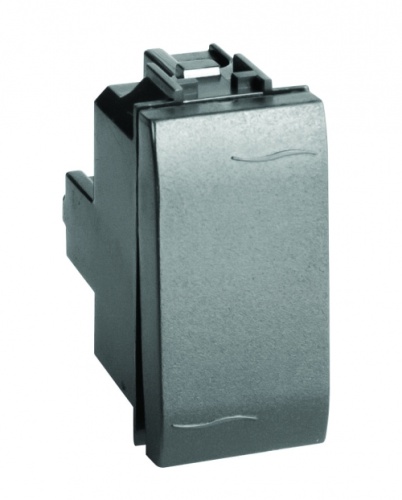 Выключатель типа кнопка, черный, 1мод. | код 77021N | DKC