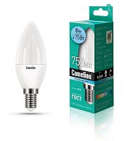 Лампа светодиодная LED8-C35/845/E14 8Вт свеча 4500К бел. E14 750лм 170-265В Camelion 12386