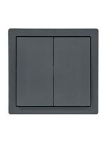 Выключатель 2-кл. ОП LETO графит LEZARD 752-3400-101