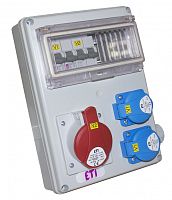 Распред. щит с разъемами EDS8 6-2/0-0 16 (Schuko-6, АВ: C16/1-6) | код 004483252 | ETI