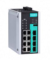 Коммутатор EDS-G512E-8PoE-4GSFP 12-port full Gigabit managed Ethernet switch, 8 10/100/1000BaseT PoE/PoE+ ports, 4 100/1000BaseSFP slots, t: -10/60C | код 00-06099272 | MOXA