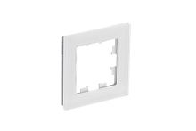 ATLASDESIGN NATURE 1-постовая РАМКА, НАТУРАЛЬНОЕ СТЕКЛО, БЕЛЫЙ | код ATN360101 | Systeme Electric